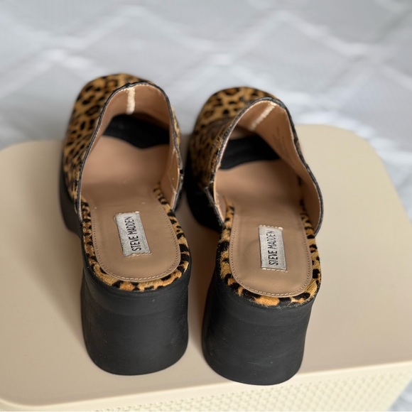 Leopard Print Steve Madden Platform Mules - Picture 3 of 6